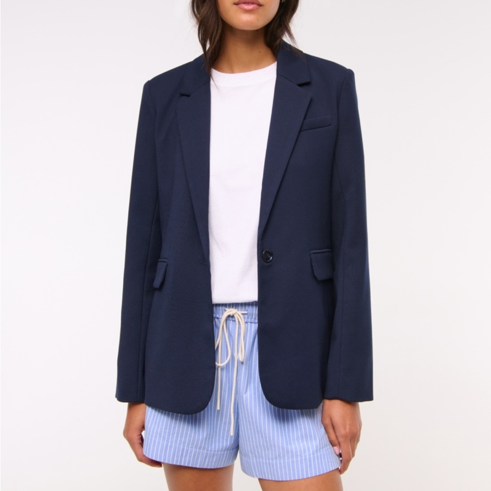 Abercrombie & Fitch Dark Blue Women's Blazer